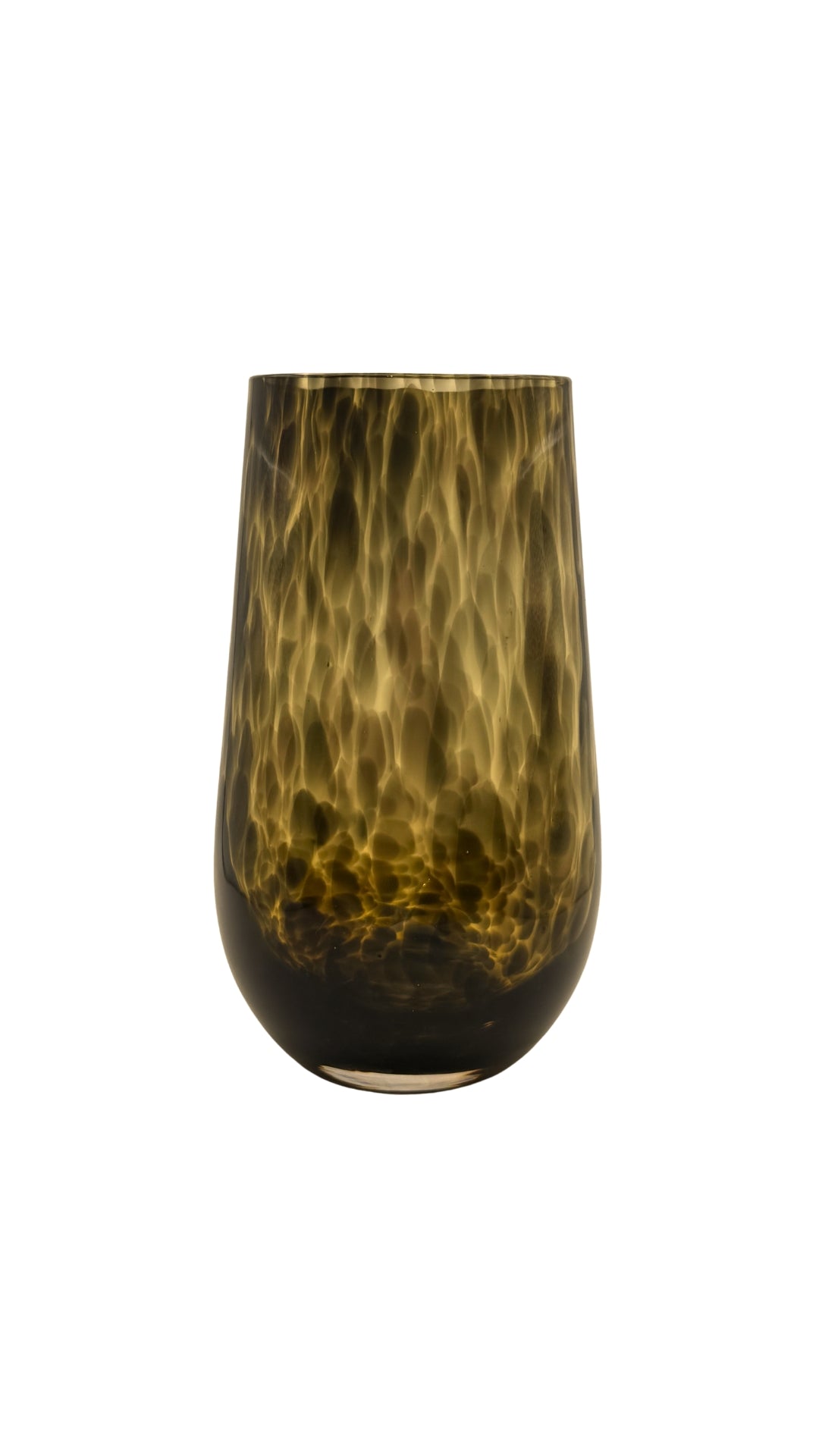LDS03/A/BRD Amber Black Dot Hi-Ball Glass