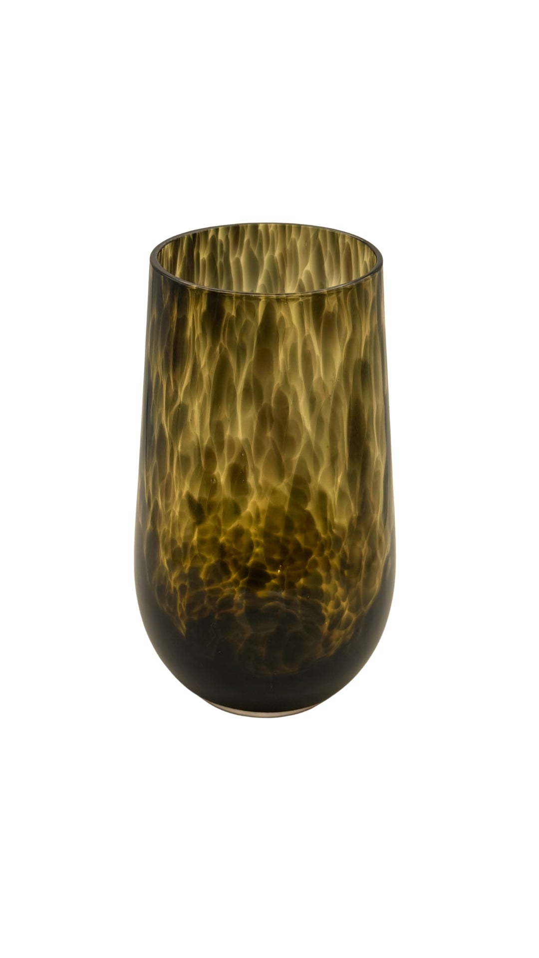 LDS03/A/BRD Amber Black Dot Hi-Ball Glass