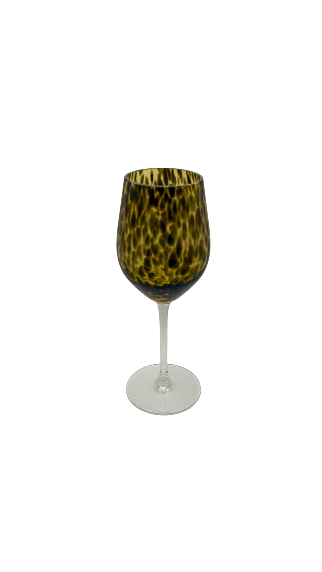AR17/A/BRD Amber Black Dot White Wine Glass