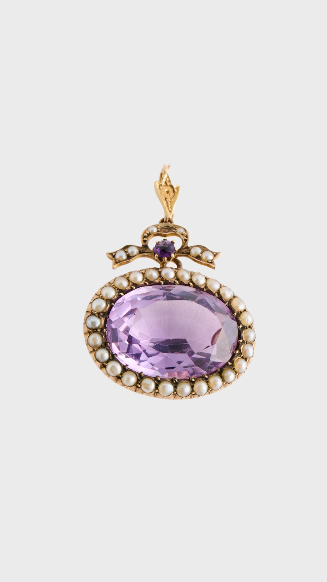 230 Amethyst Pearl Pendant