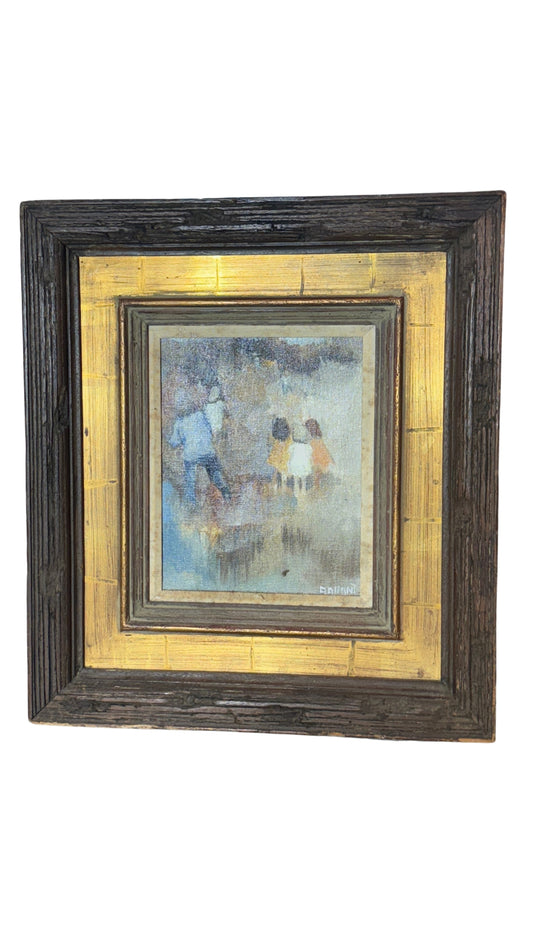 Gigi Gallant | Abstract Kids in a Field | 18.5'' x 16.5''