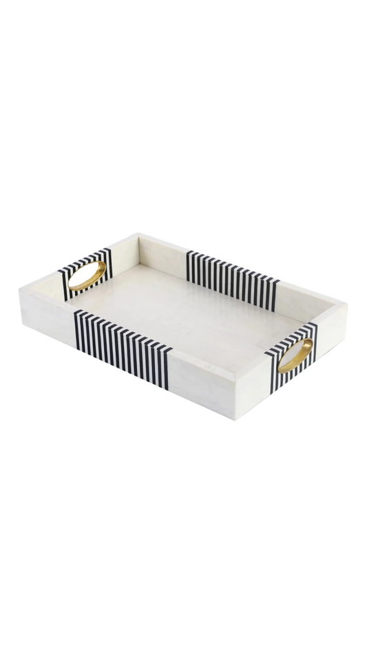 Handmade Optique Reflect Inspired Decorative Tray 11x17