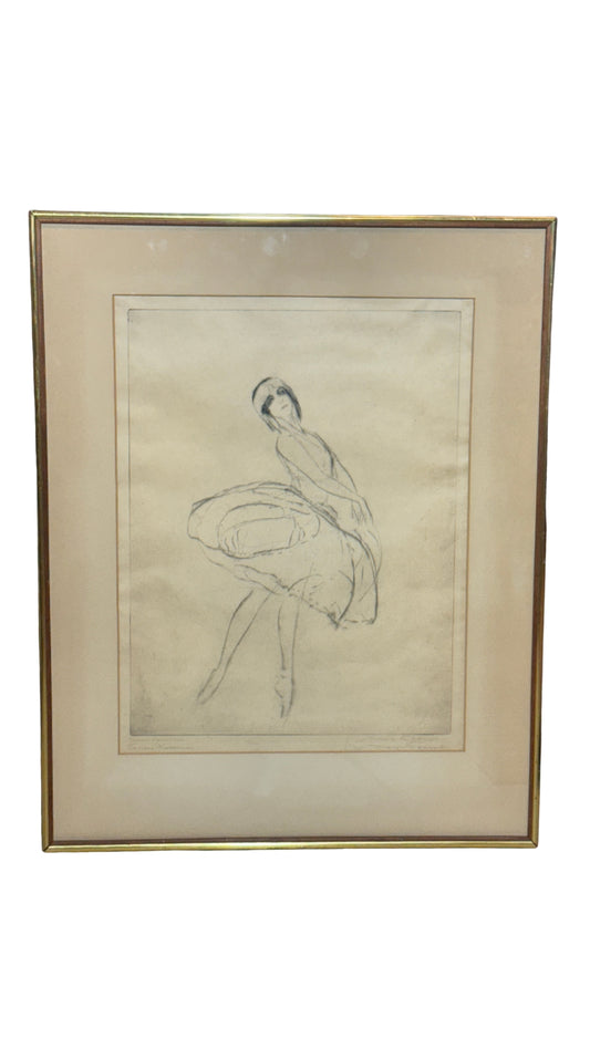 Max Pollack | Prima Ballerina Etching | 22'' x 28''