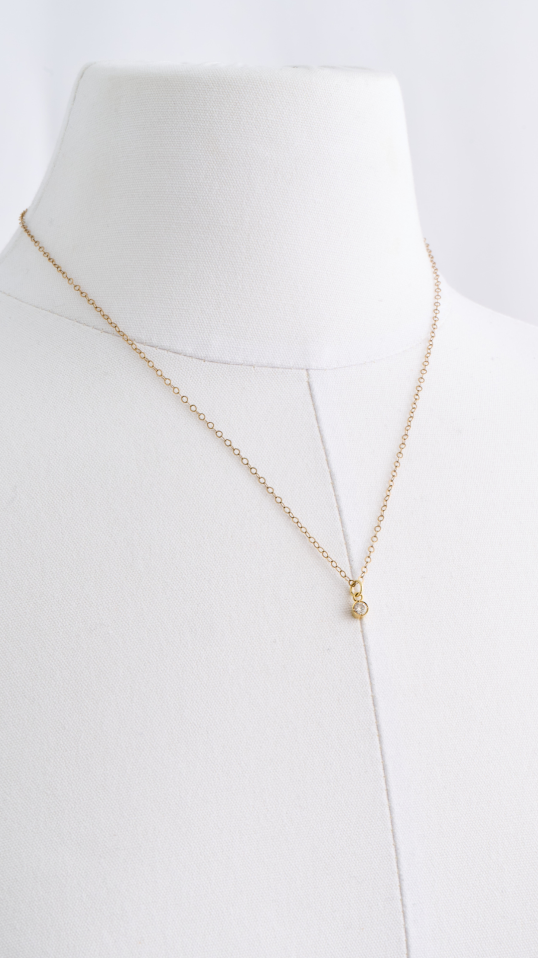 333 Diamond Stone Pendant Necklace