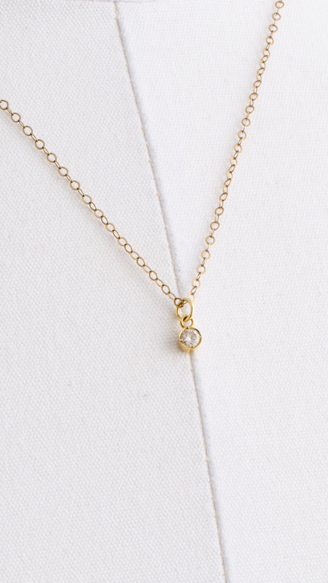 333 Diamond Stone Pendant Necklace