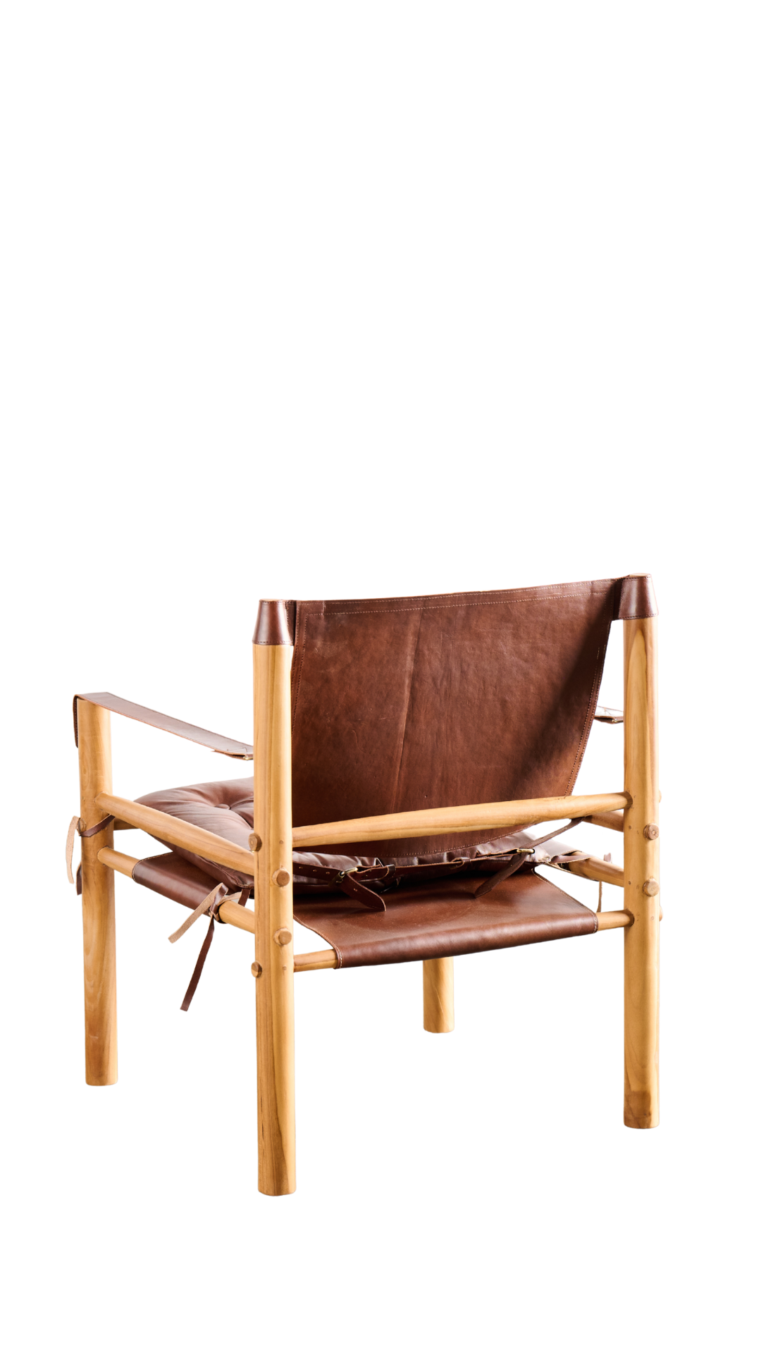 INDO3 Andini Leather Armchair Carmel/Chocolate