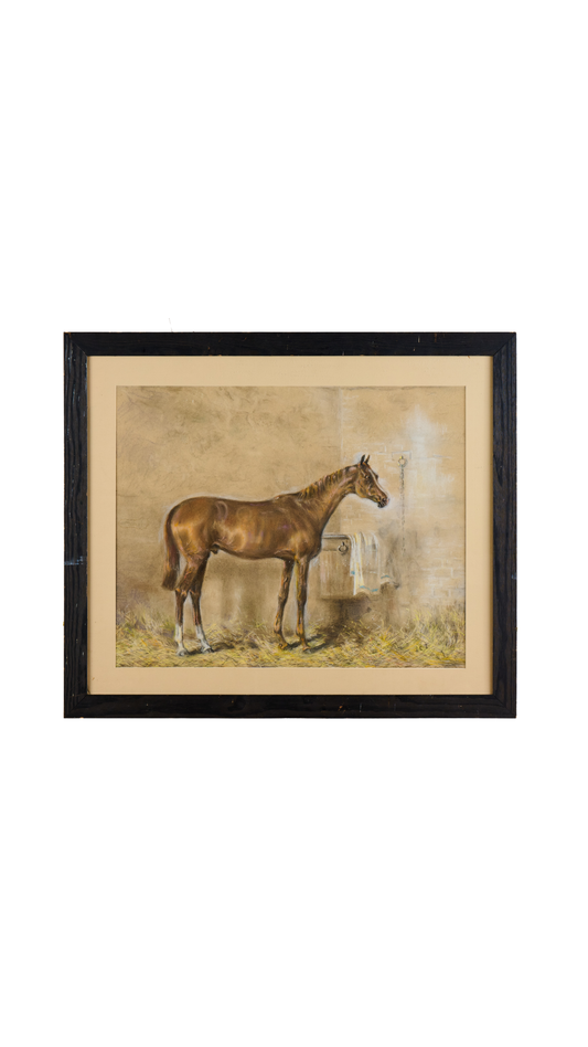 Horse In Barn Painting | Framed