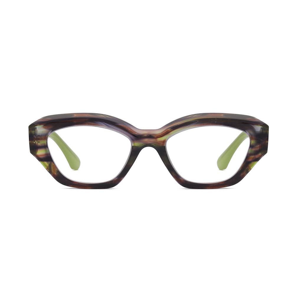 Piper Brown Green Stripe Readers