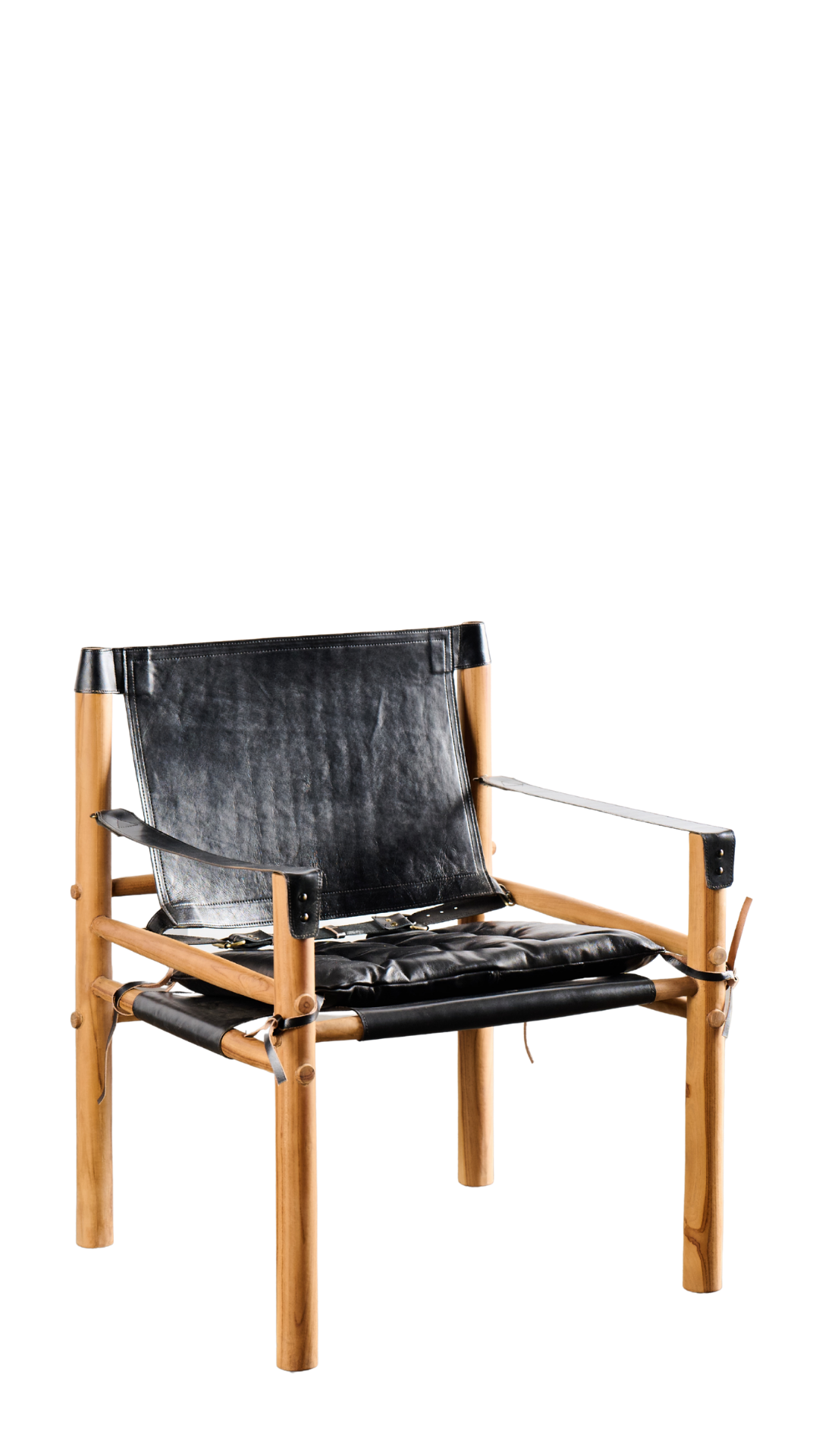 INDO4 Andini Leather Armchair - Black