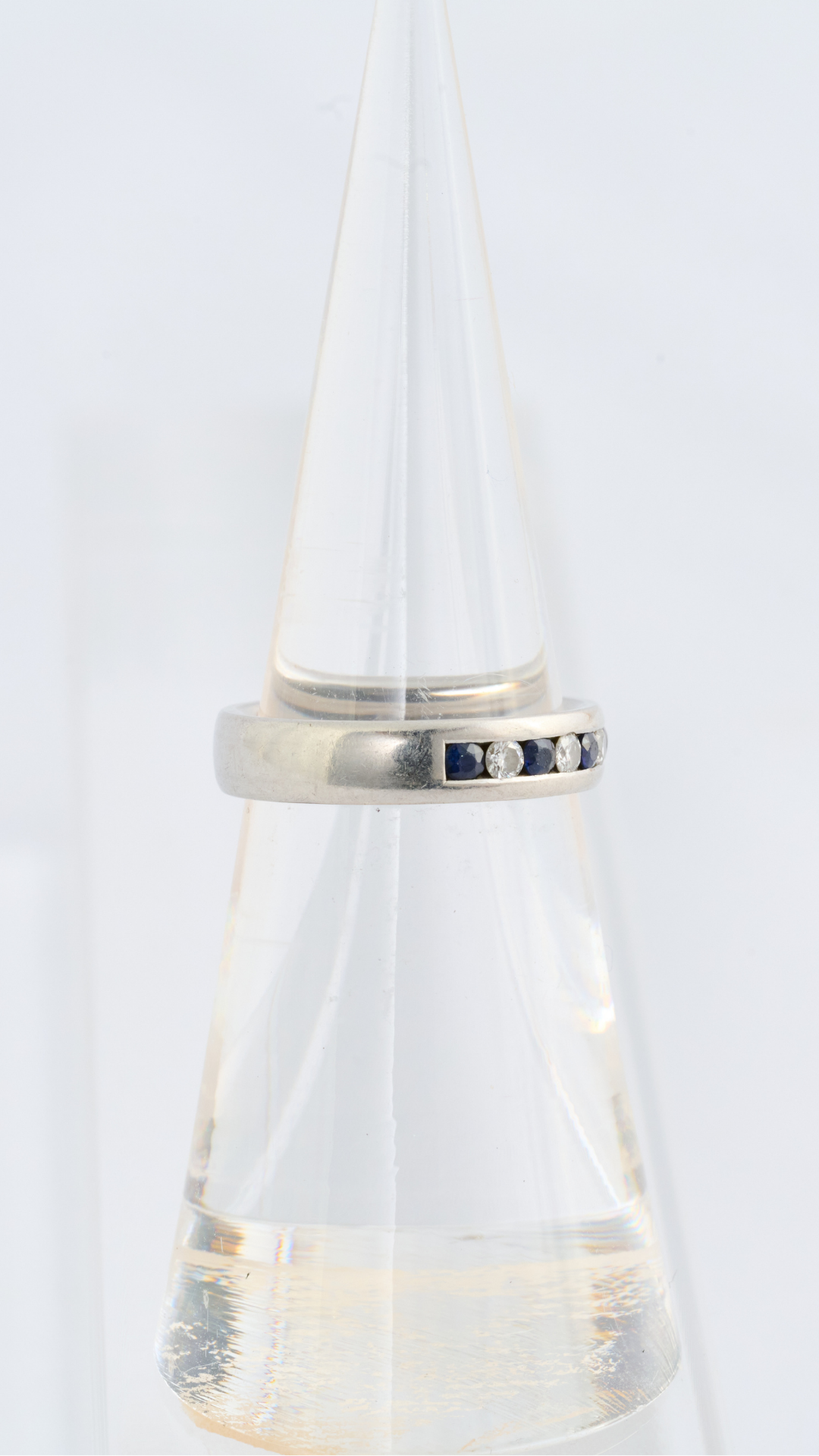 Sapphire & Diamond Platinum Ring