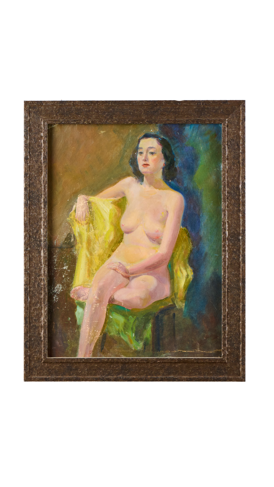 Mid Century Nude Oil Painting