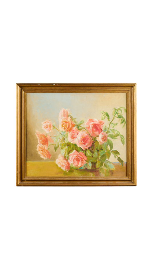 Pink Rose Oil Painting