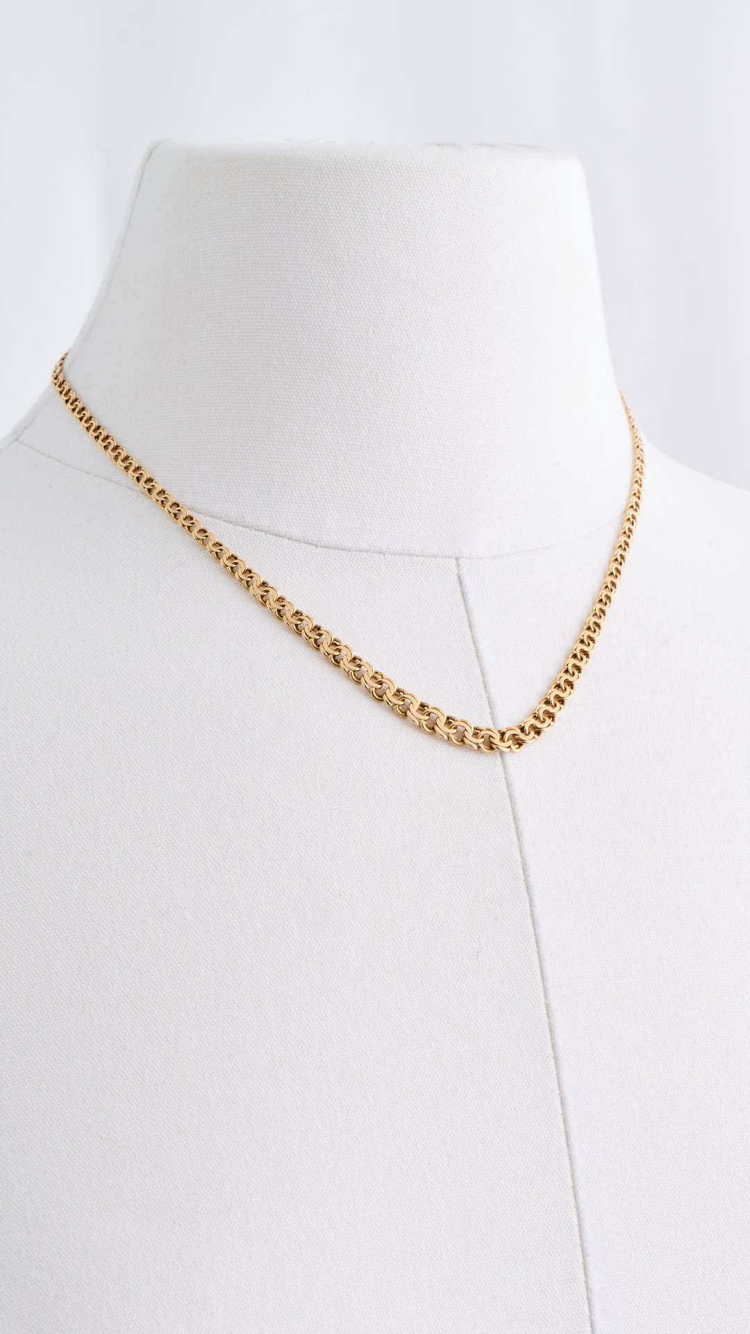 2153 Gold Double Curb Link Necklace