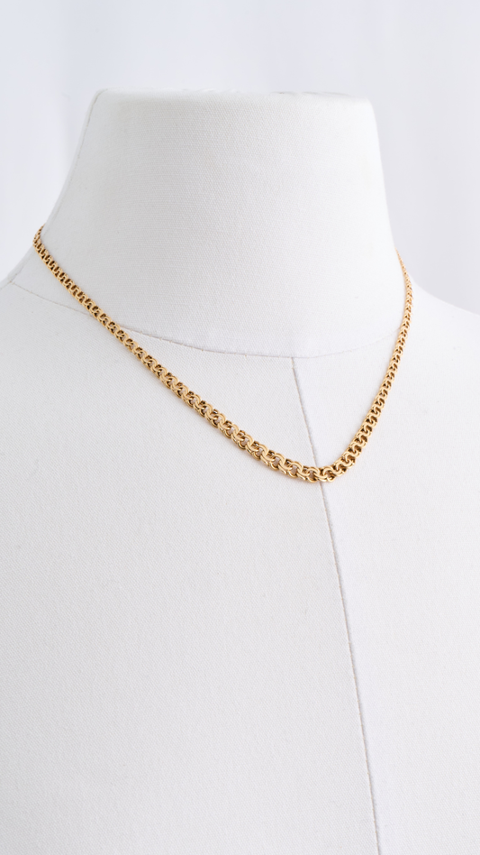 2153 Gold Double Curb Link Necklace