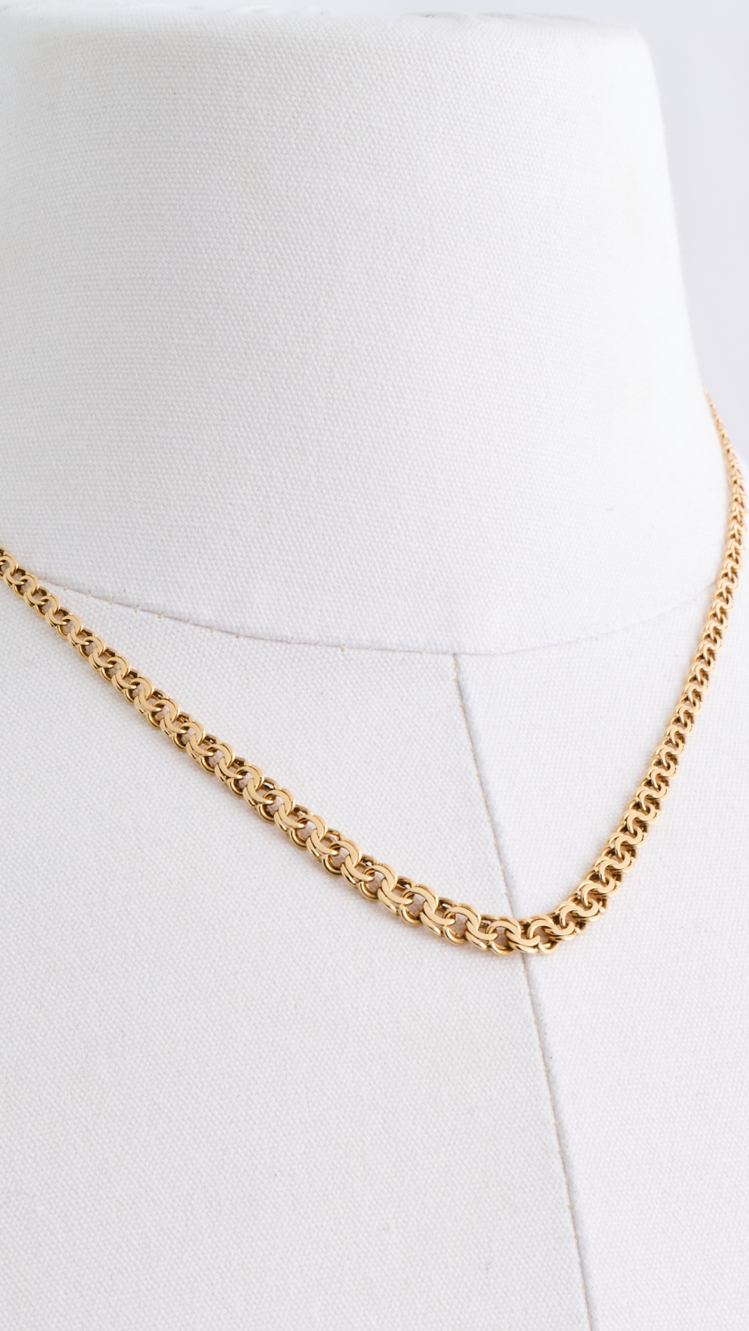 2153 Gold Double Curb Link Necklace