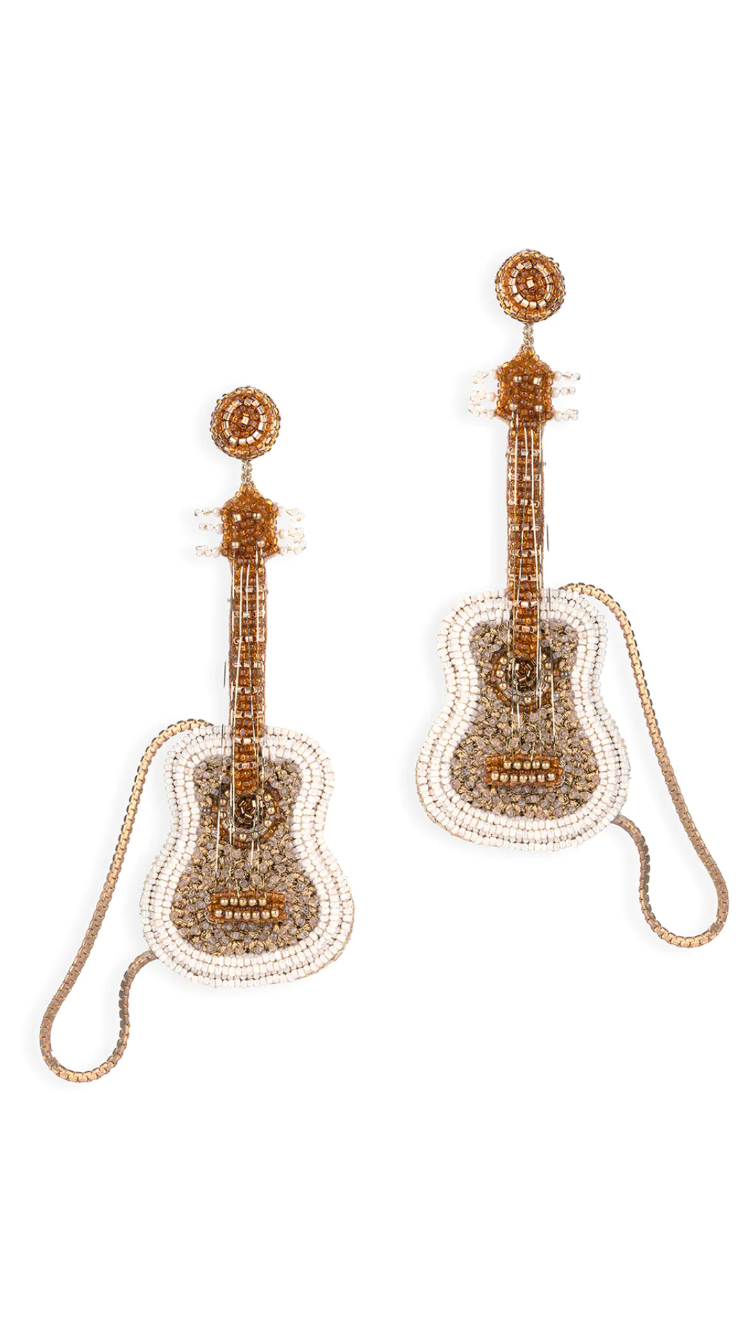 Ivory Guitar Earrings