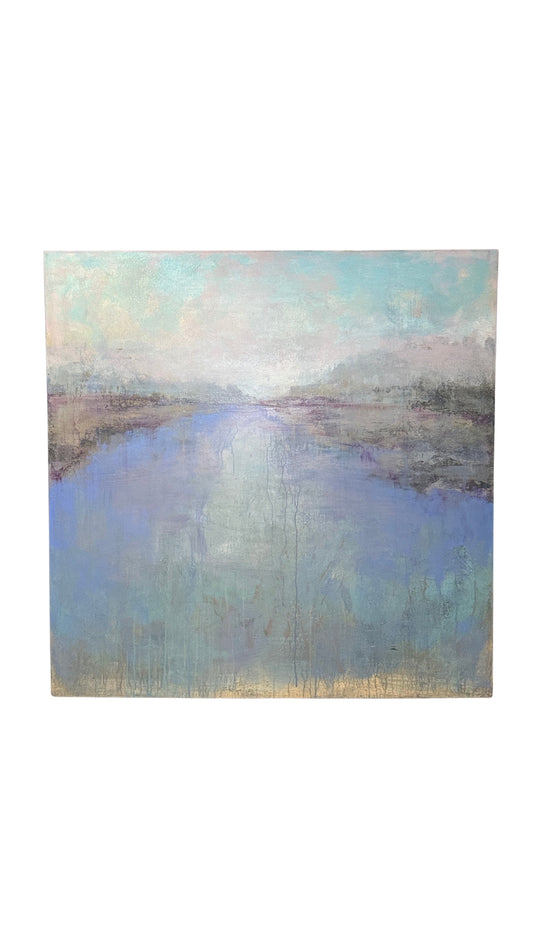 Marsh Abstract Painting on Canvas