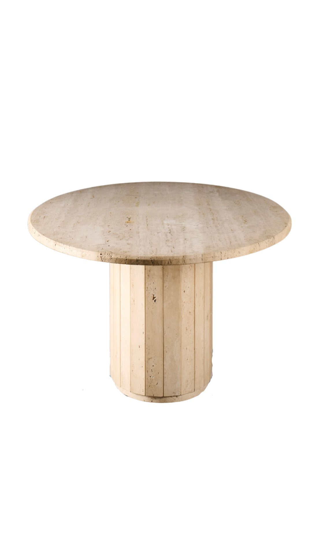C461 Italian Travertine Table - Oval