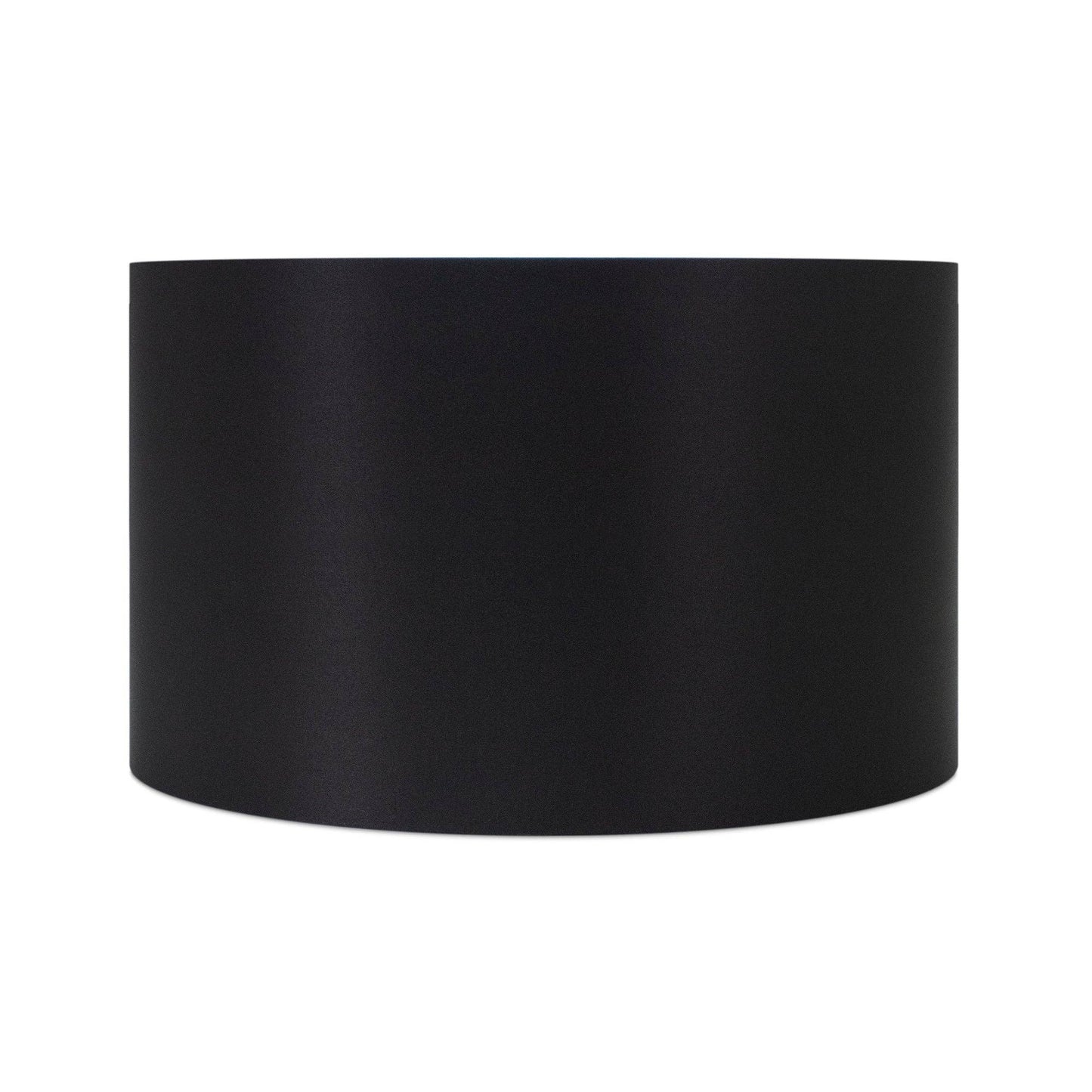 Round Black Linen Drum Shade