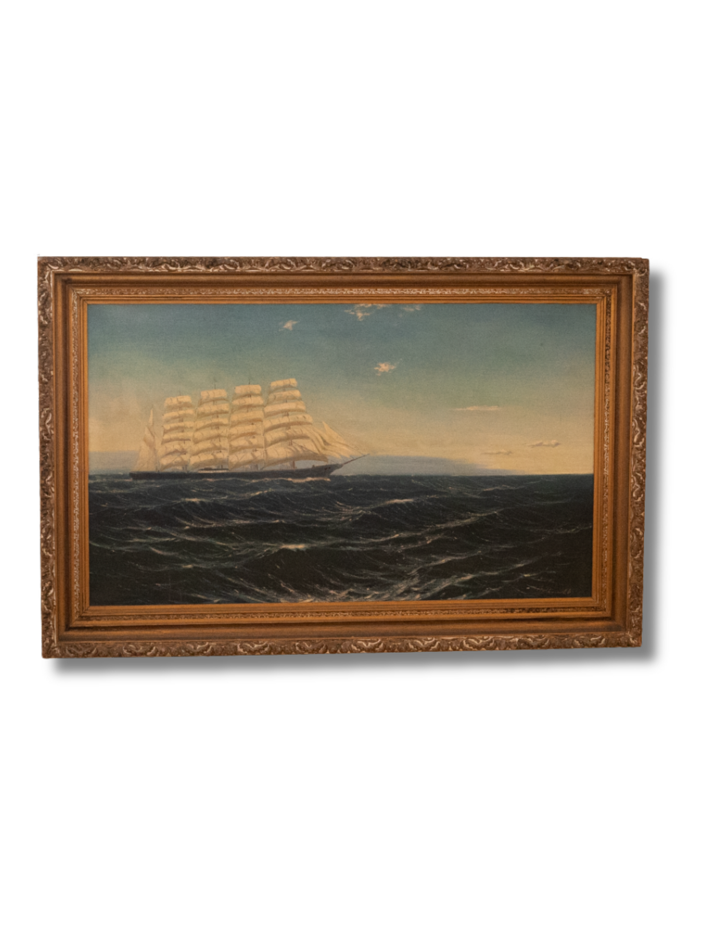 JP Ernst Signed | Sailing Ship Out to Sea