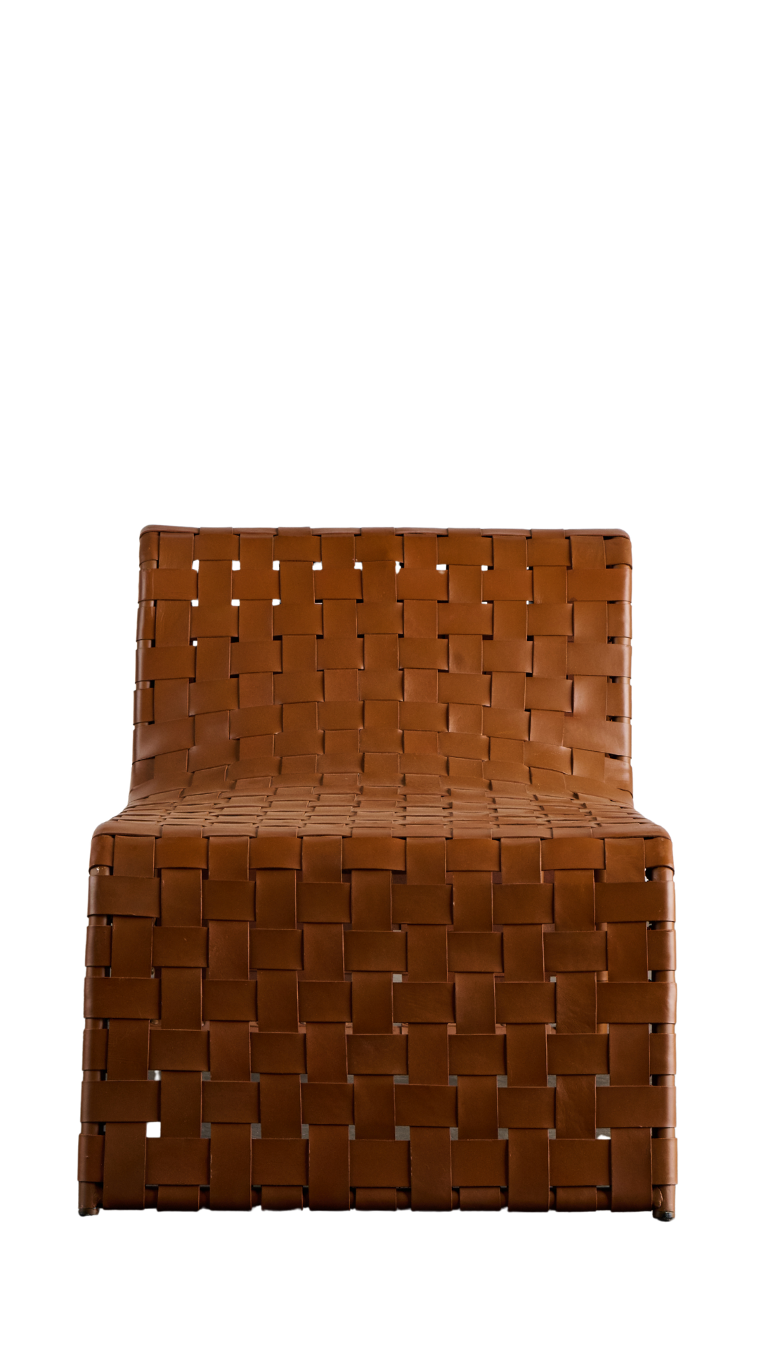 INDO27 Woven Leather Stacking Chair