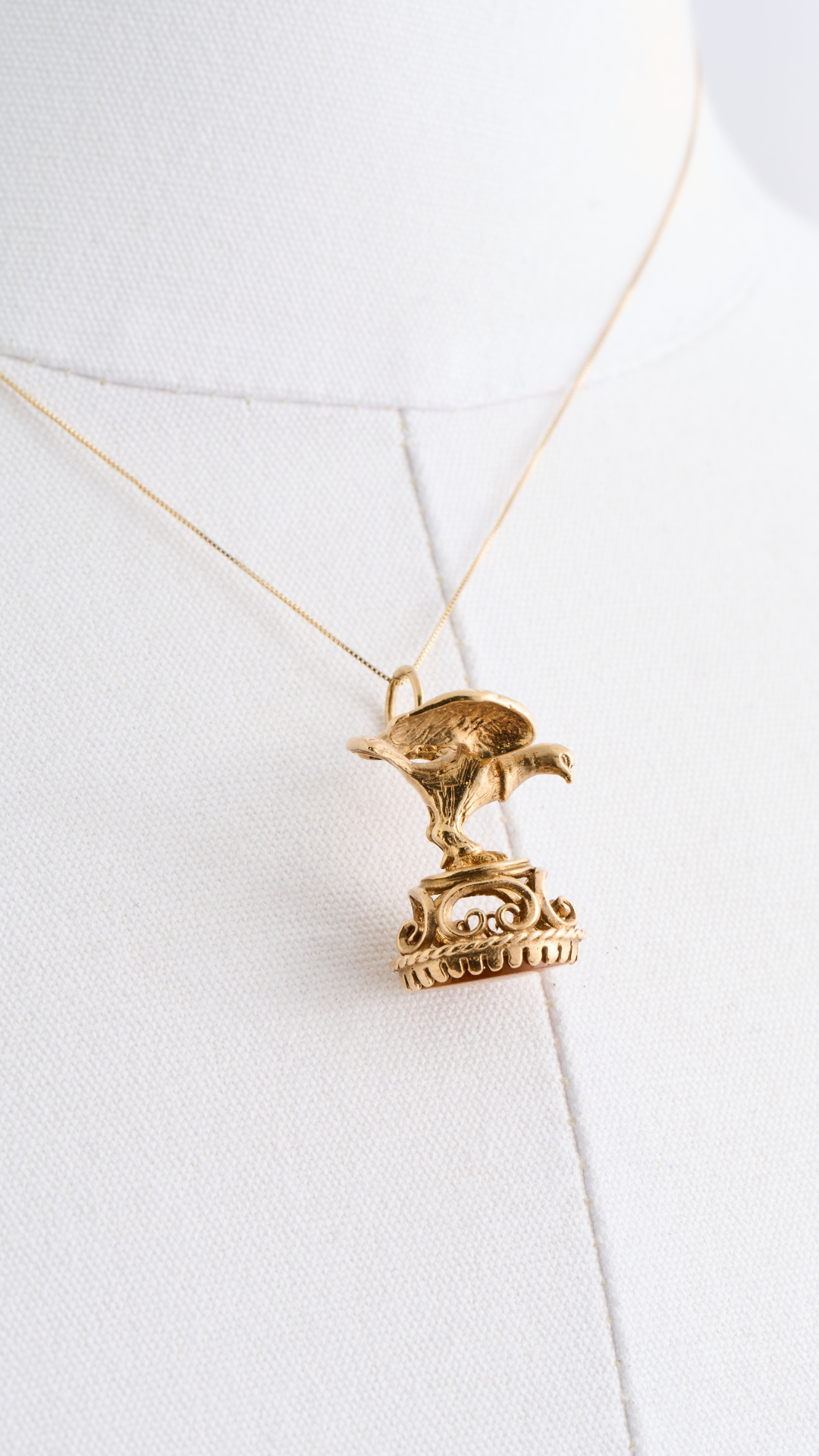 Dove Tiger Eye Watch Fob Charm