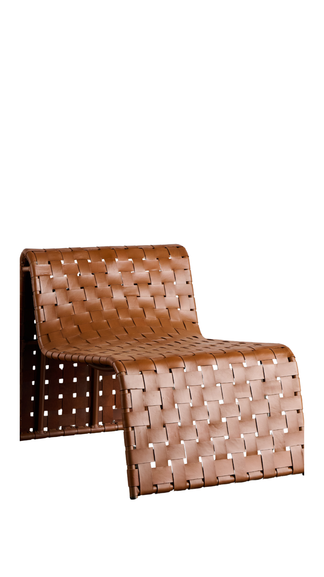 INDO27 Woven Leather Stacking Chair
