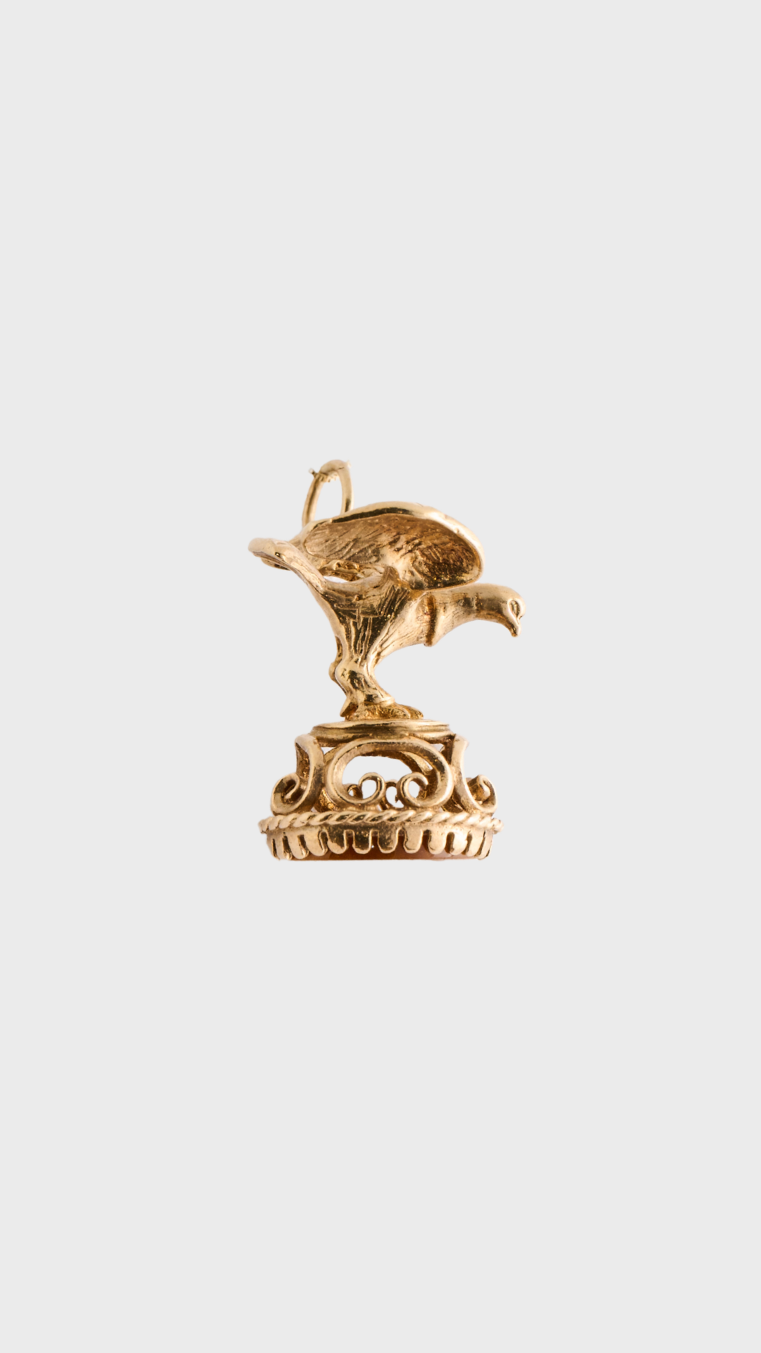 Dove Tiger Eye Watch Fob Charm