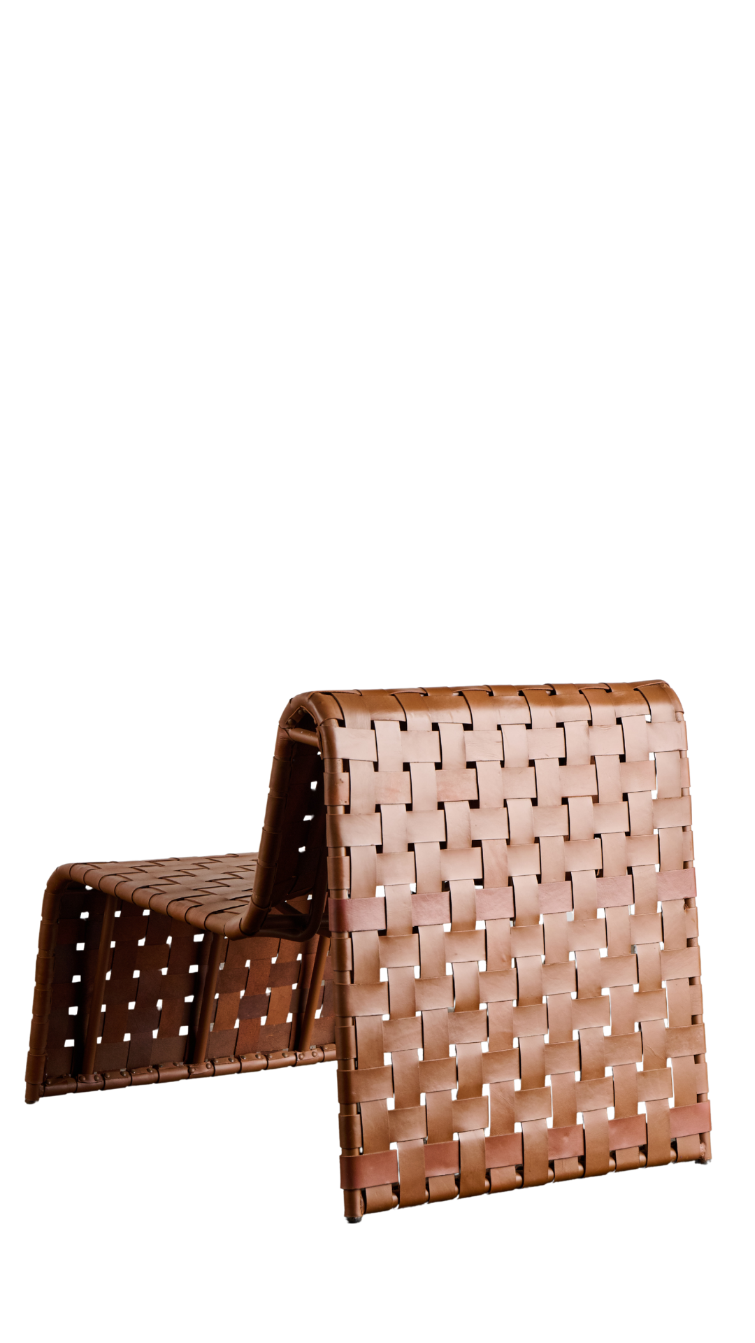 INDO27 Woven Leather Stacking Chair