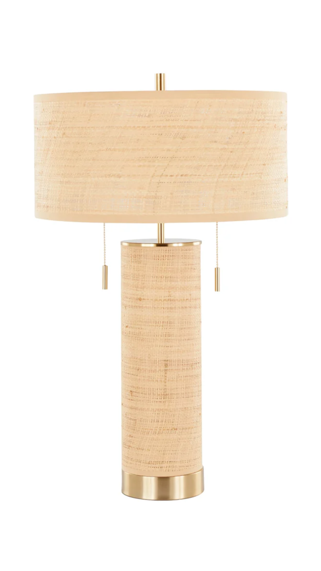 Cylinder Rattan 29'' Table Lamp