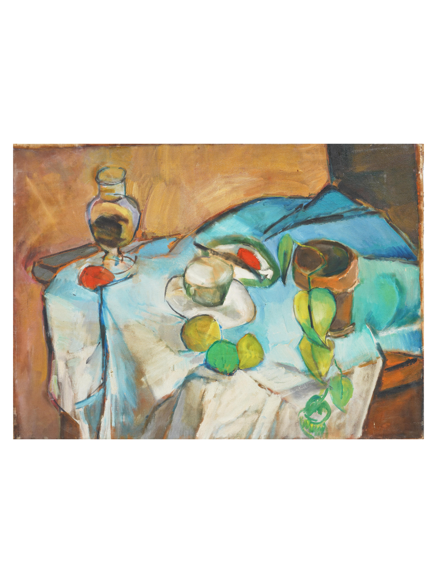 Antique American Modernist Abstract Still Life