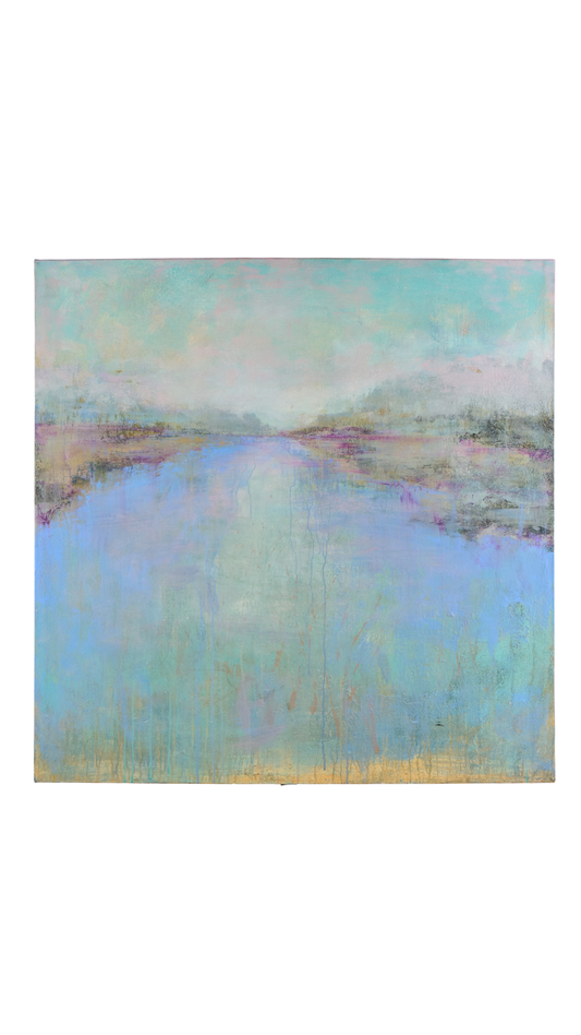 Marsh Abstract Painting on Canvas