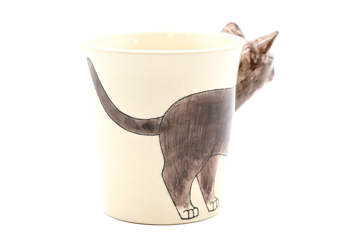 Gray and White Cat Mug 10 Oz