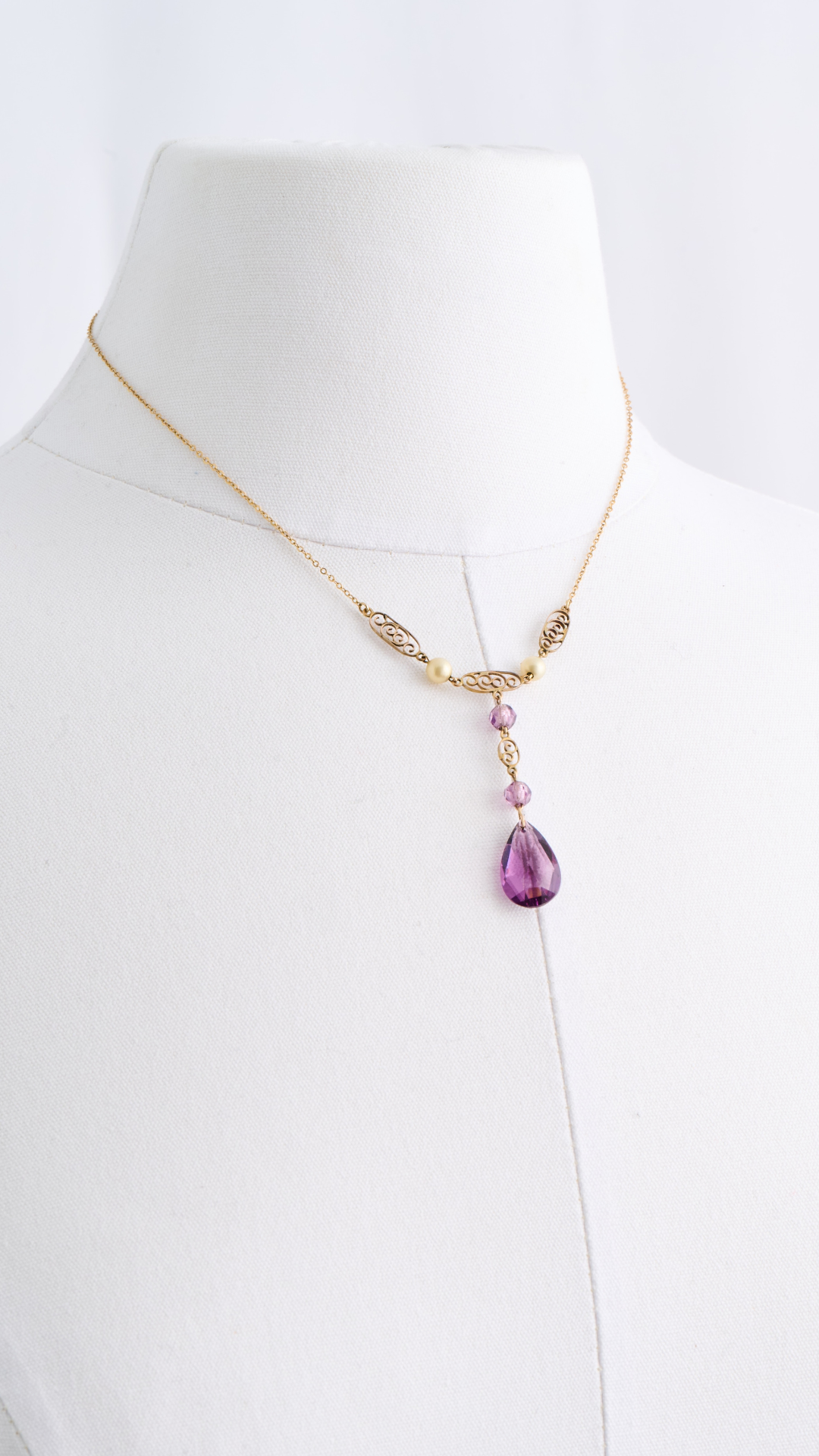 9ct Edwardian Amethyst  Necklace