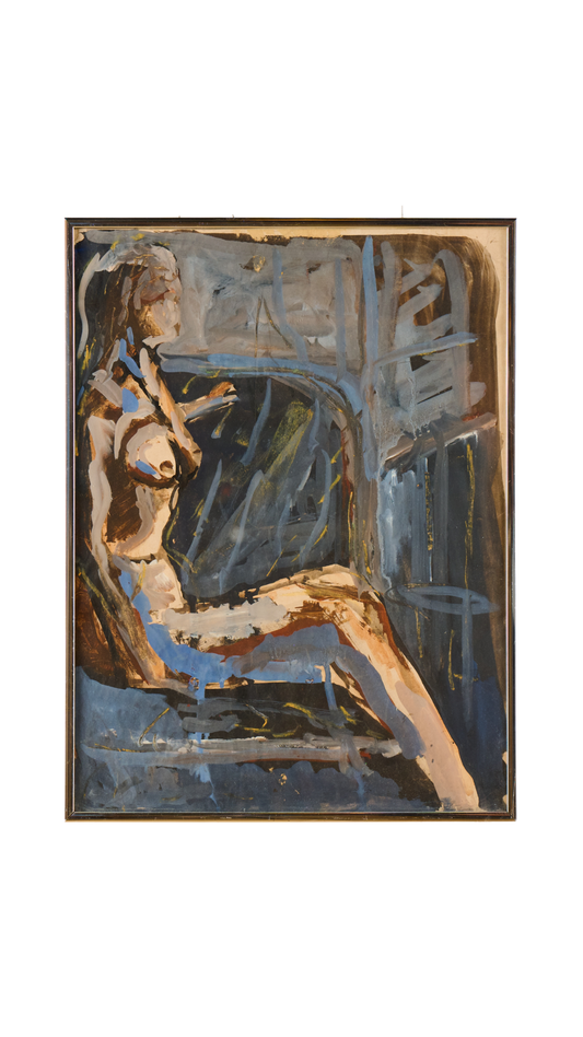 Abstract Nude in Silver Frame