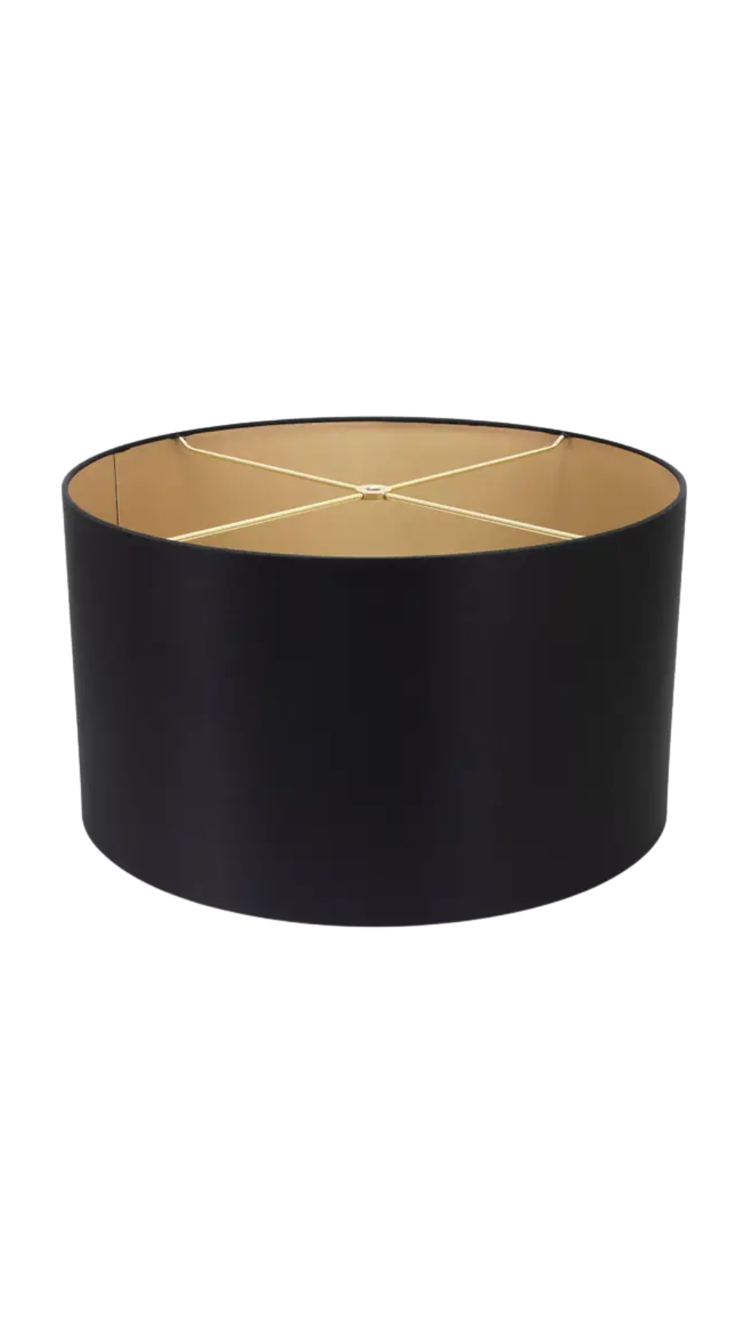 Round Black Linen Drum Shade