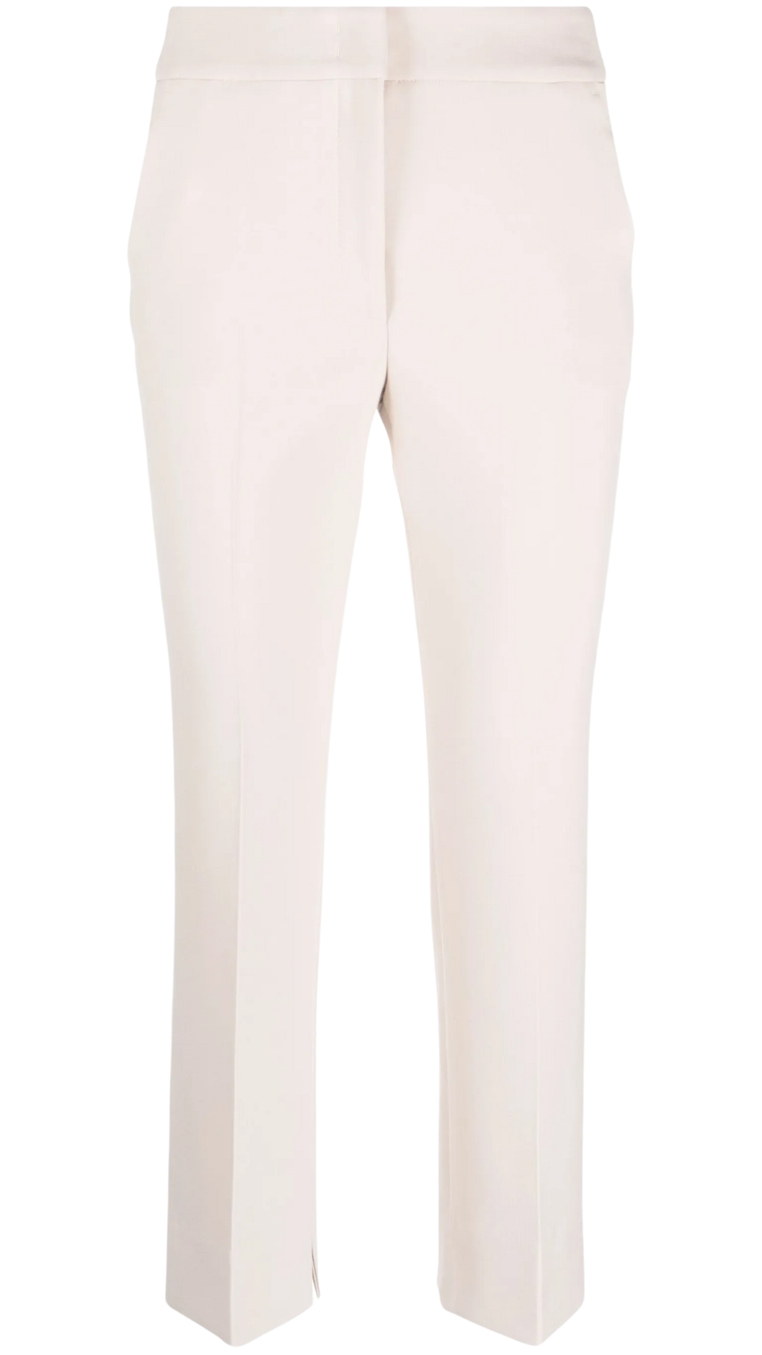 Opal White Elastic Band Straight Leg Trousers