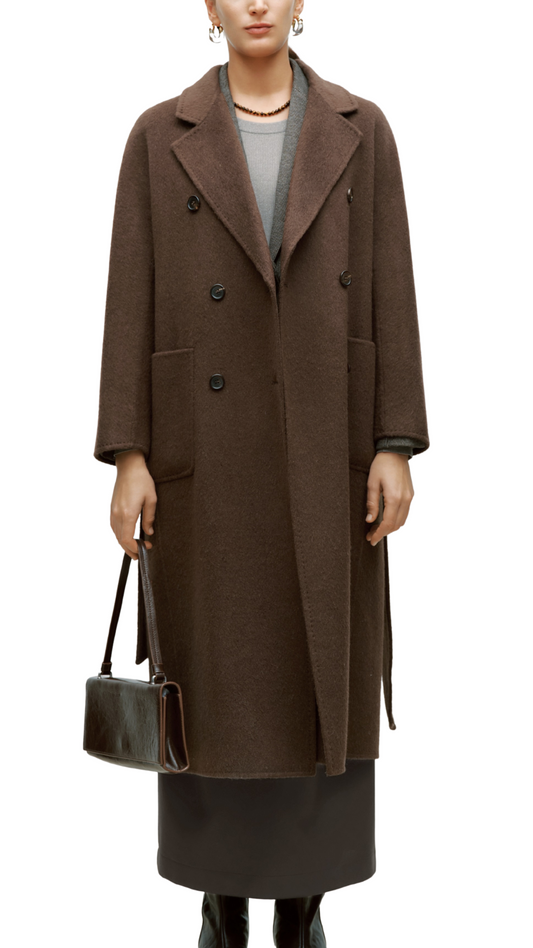 Dark Brown Wool Trench Coat