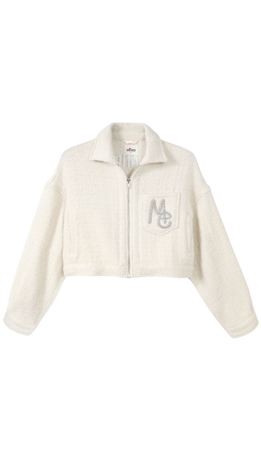 Norah White Cropped Jacket
