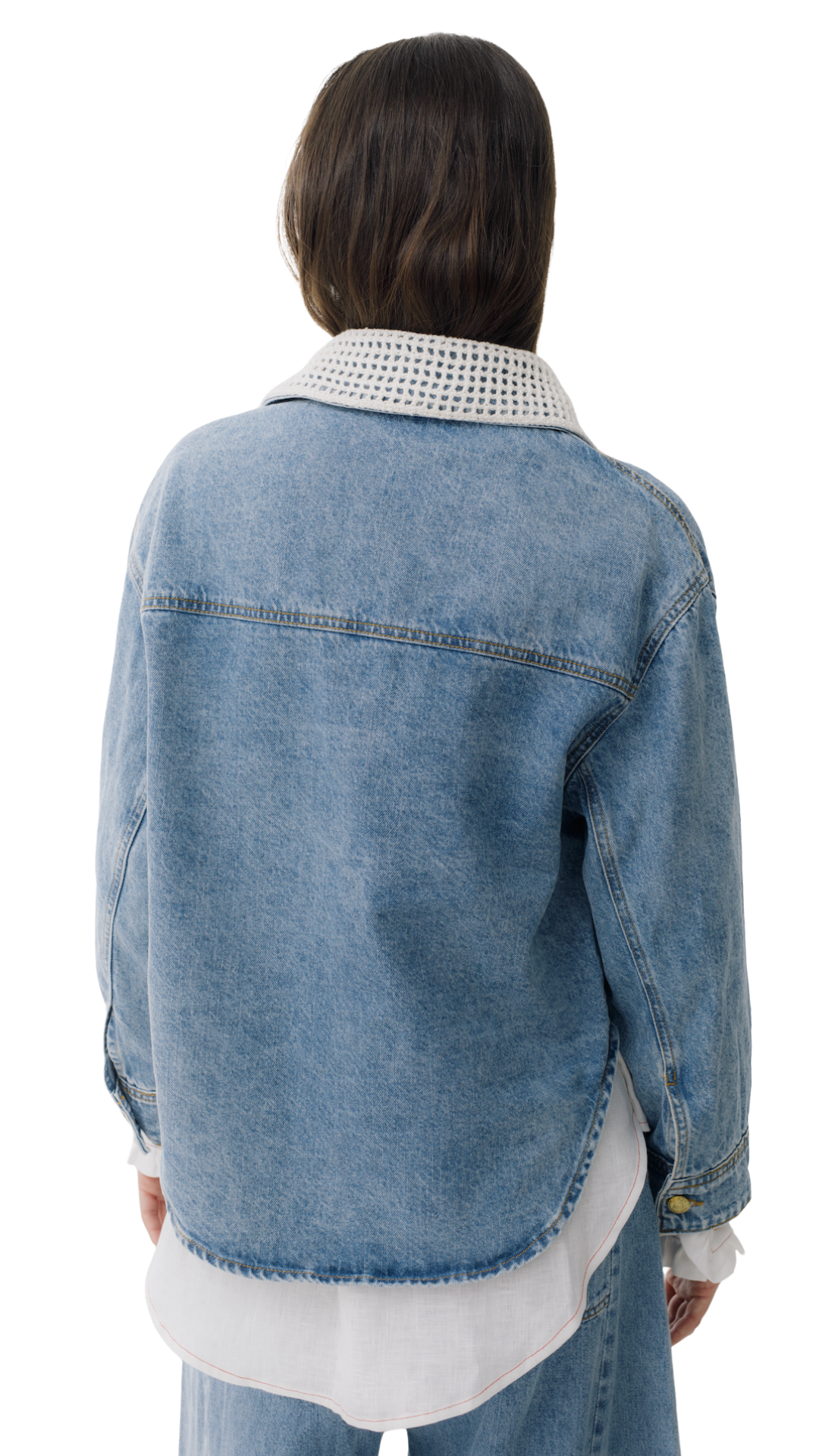 Couro Crochet Jean Jacket