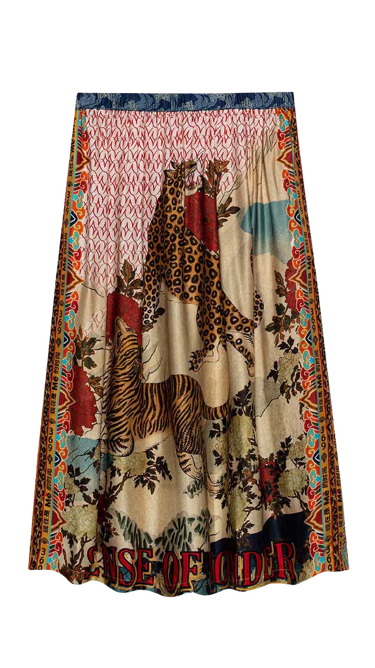 Vanessa Oriental Midi Skirt