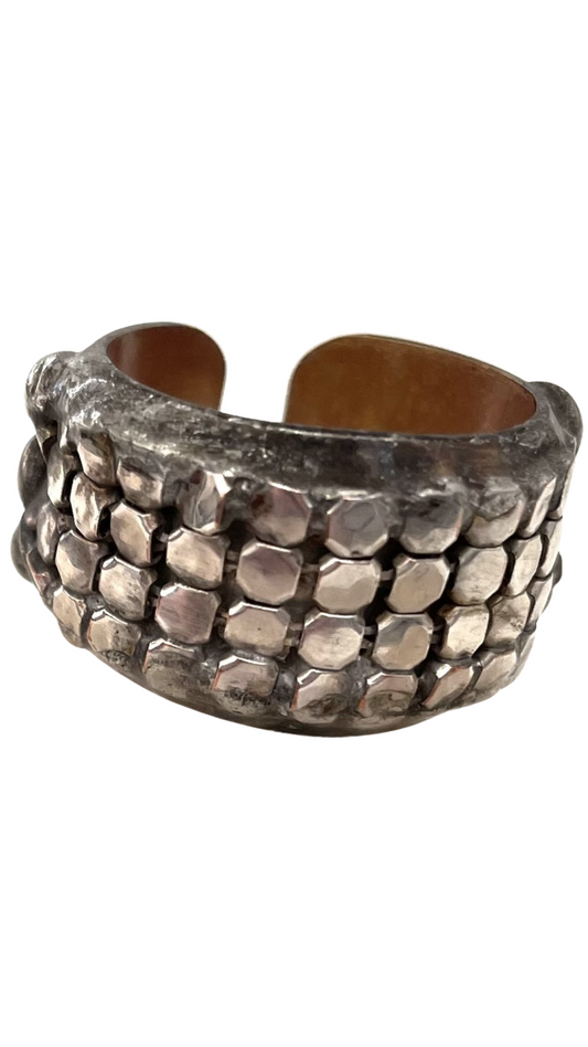 Silver Mesh Brass Ring
