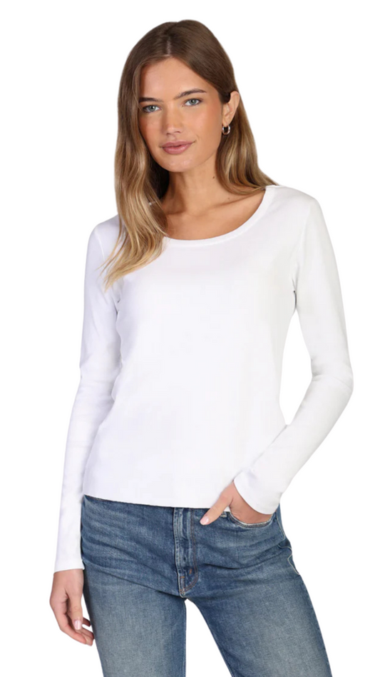 Cate Jude-Rib Long Sleeve Crewneck