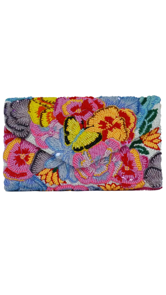 Multicolor Butterflies Envelope Clutch
