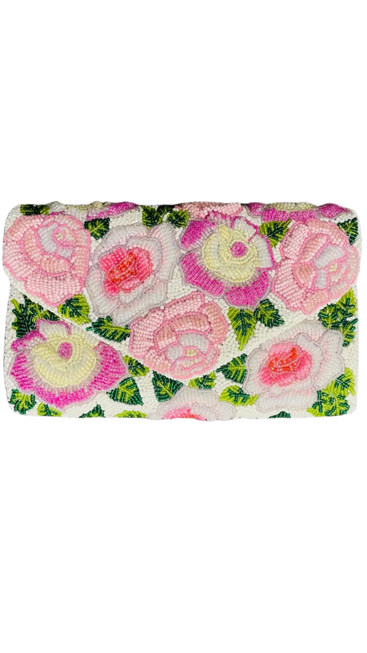 Pastel Roses Envelope Clutch