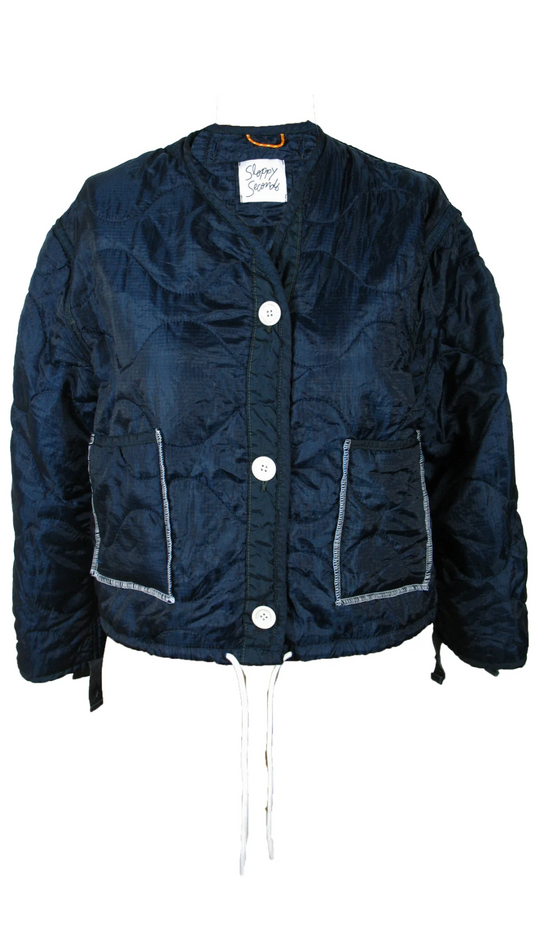 Drawstring Military Liner Jacket