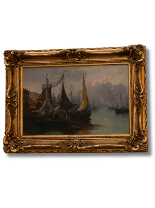 Harbor Scene | Fr Destieux | 15''x23''