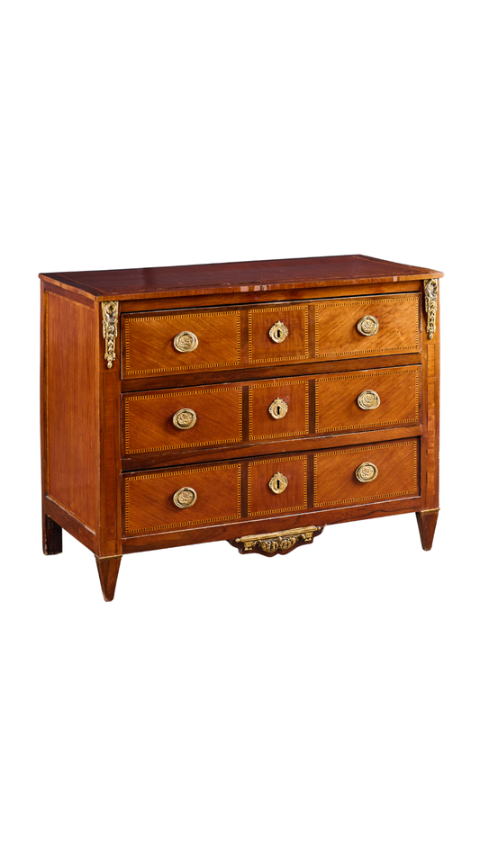 L661 Mahogany Inly Dresser w/ Brass Details