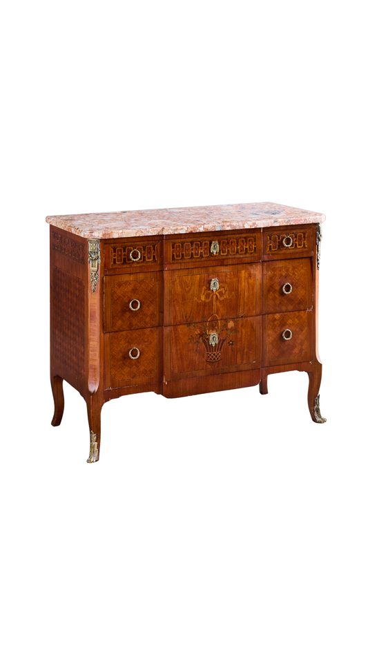 L684 Inlay Dresser w/ Unique Marble Top