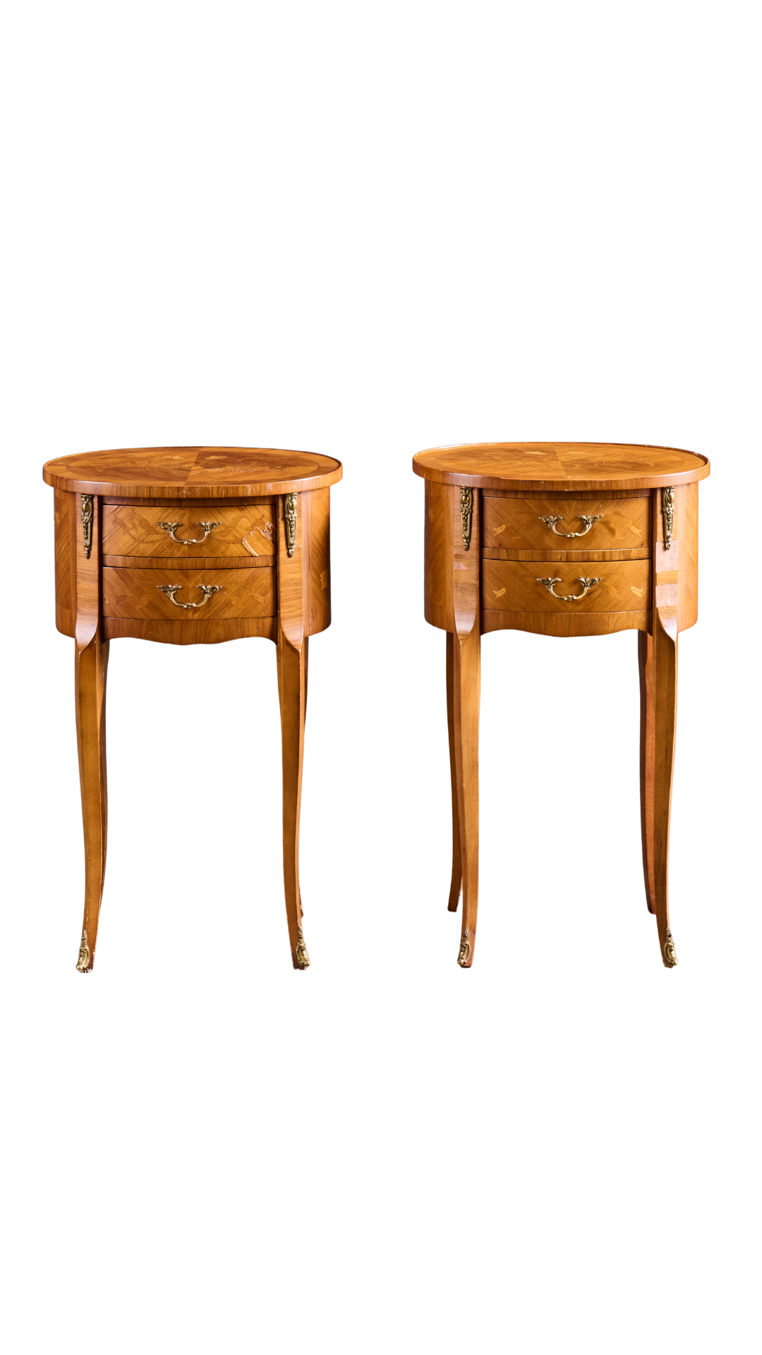 L657 Pair of Inlay Bedside Tables